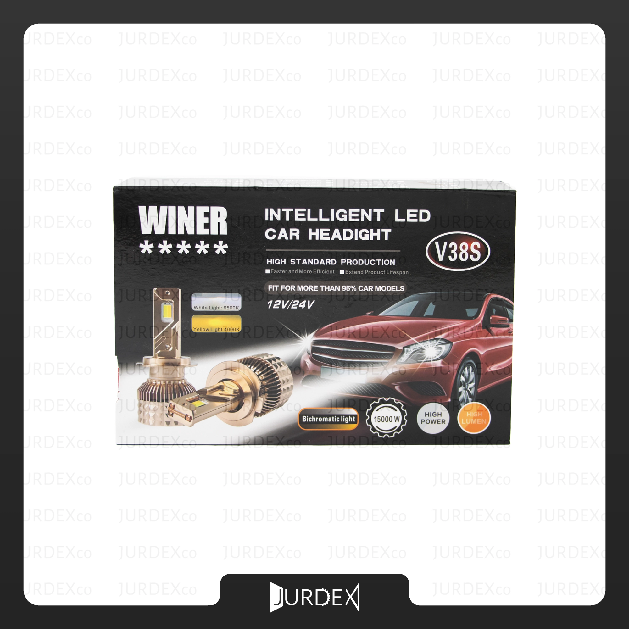 هدلایت وینر مدل V38S ( 100 وات با دو نور ) – WINER